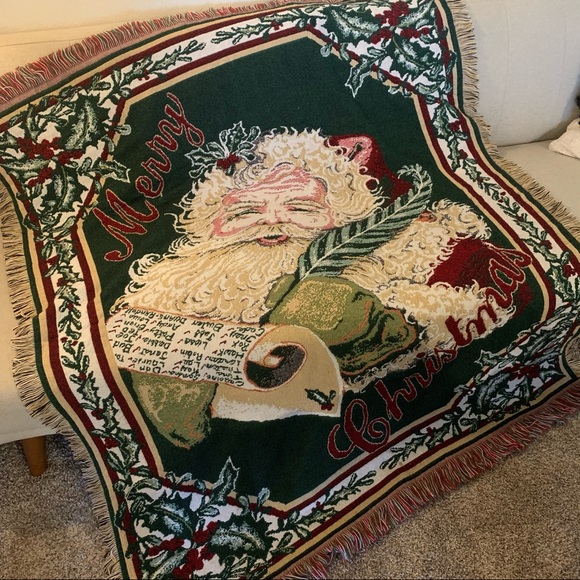 Beacon | Holiday | Vintage Beacon Santa Christmas Throw Blanket | Poshmark